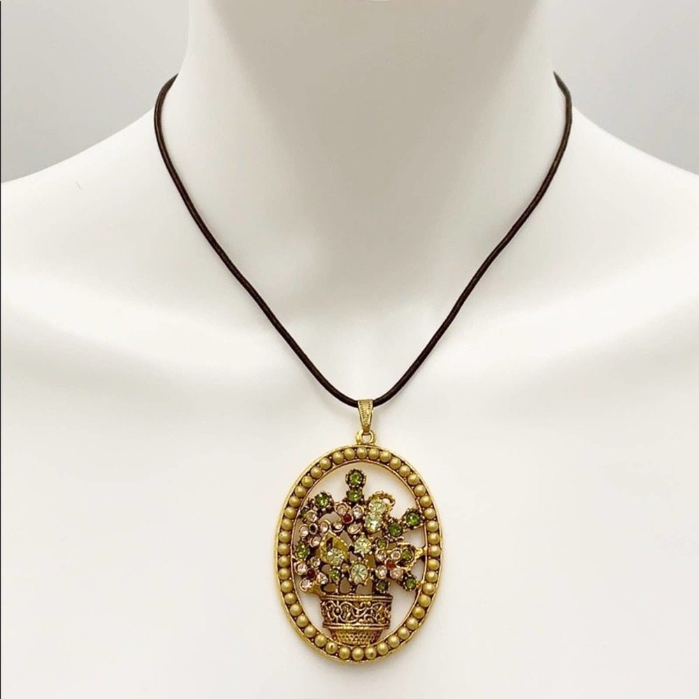 Yochi NY Super Cool Faux Pearl & Jewel Pendant